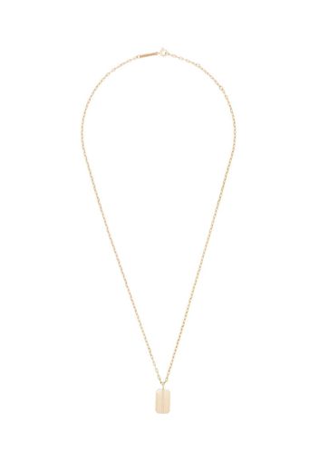 14kt yellow gold dog tag necklace