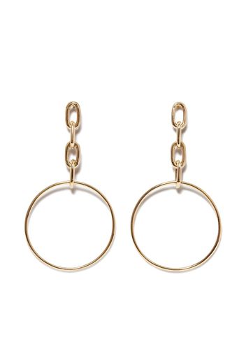 Zoë Chicco ZCHICCO 14K YG CHAIN LNK DROP FRNT HOOP - Oro