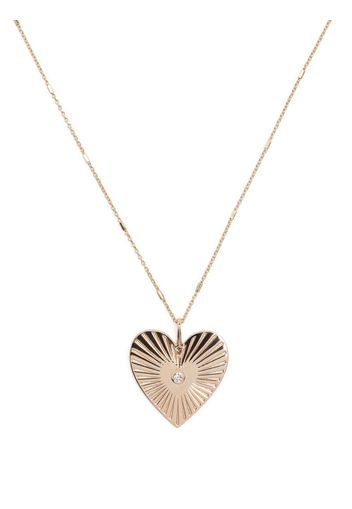 Zoë Chicco Collana Radiant Heart in oro giallo 14kt con diamante