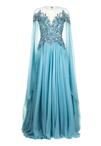 Zuhair Murad Abito da sera con mantella - Blu