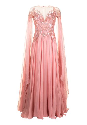 Zuhair Murad Abito da sera con mantella - Rosa