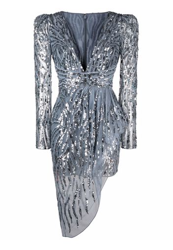 Zuhair Murad Vestito con paillettes - Blu