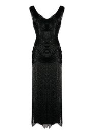 Zuhair Murad Abito lungo con frange - Nero