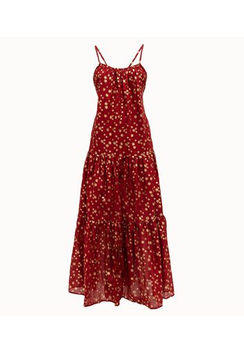 sundress abito in cotone motivo lotus