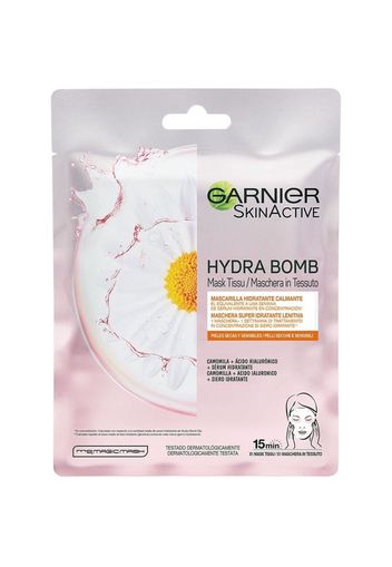 Garnier Maschera in Tessuto HydraBomb, Formula Idratante e Lenitiva per Pelli Secche e Sensibili, Camomilla