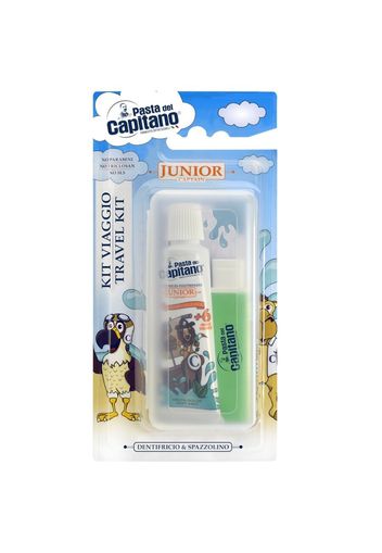 Pasta del Capitano Kit da Viaggio Junior - Dentifricio 20 ml + Spazzolino  Pieghevole - Idea Bellezza