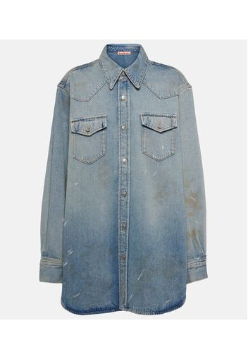 Camicia di jeans distressed