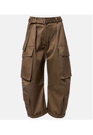 Pantaloni cargo cropped Pama in twill di cotone