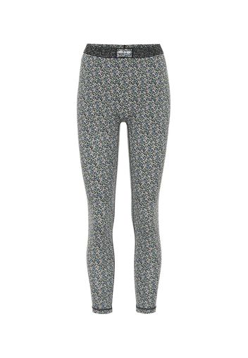 Leggings a stampa in nylon stretch