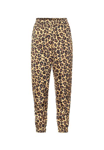 Pantaloni sportivi a stampa leopardo