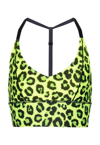 Top sportivo con stampa leopardata