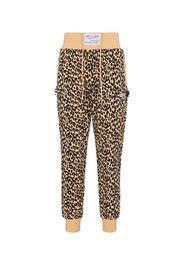 Pantaloni sportivi a stampa leopardata