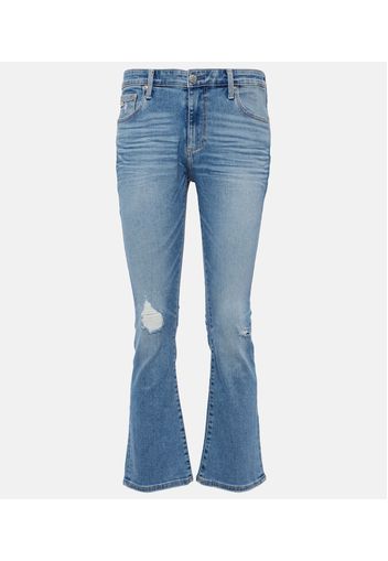 Jeans flared cropped Jodi a vita alta