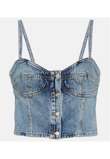 Top cropped Lola in denim