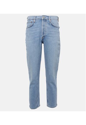 Jeans regular cropped Riley a vita alta