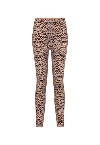 Leggings in jacquard leopardato