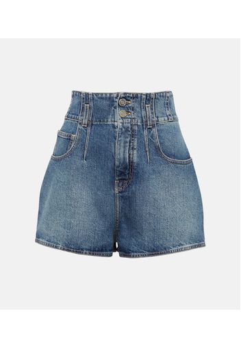 Shorts di jeans a vita alta