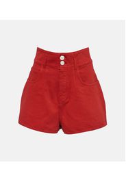 Shorts in cotone a vita alta