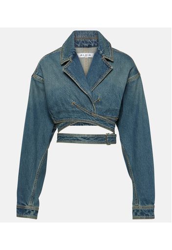 Alaïa Giacca cropped di jeans