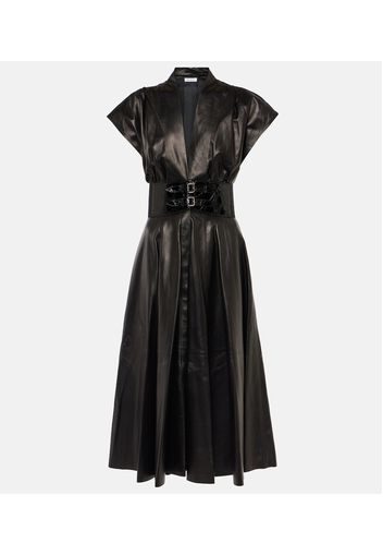 Alaïa Abito midi in pelle