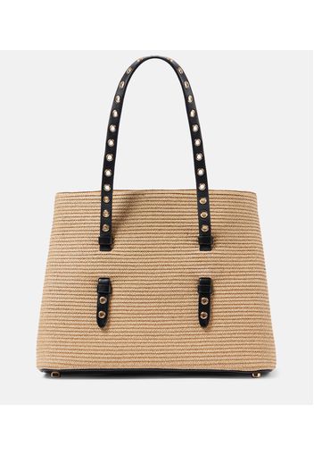 Alaïa Borsa Mina 25 in rafia e pelle