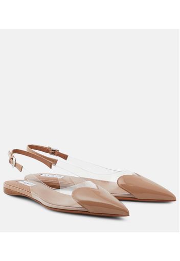 Alaïa Ballerine slingback Le Cœur in vernice e PU