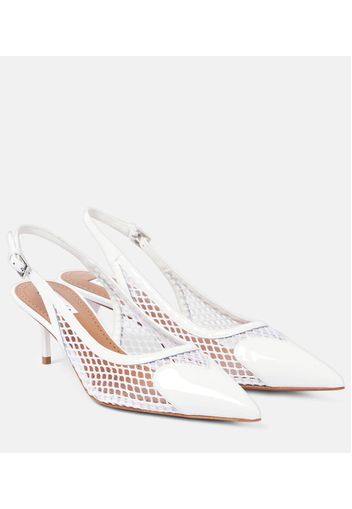 Alaïa Pumps slingback Le Cœur in vernice e mesh