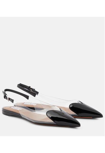 Alaïa Ballerine slingback Le Cœur in vernice e PU