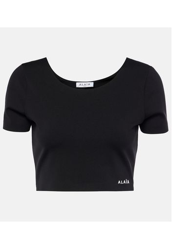 Alaïa Top cropped con logo