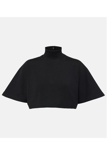 Alaïa Top cropped in jersey di cotone