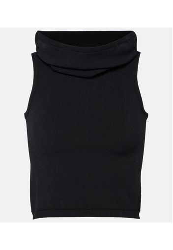 Alaïa Top cropped con cappuccio