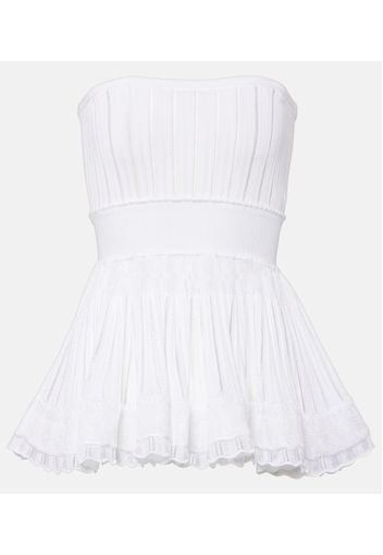 Alaïa Top Crinoline con balze