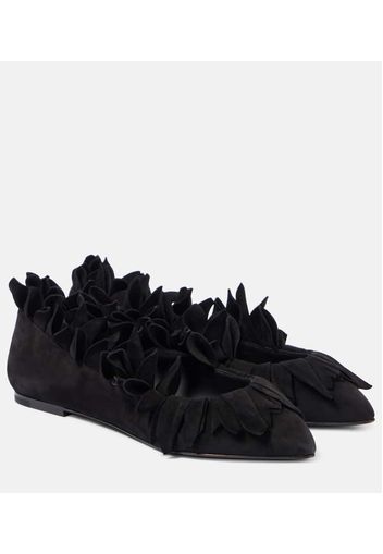 Alaïa Ballerine Petal in suede