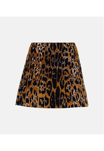 Alaïa Minigonna con stampa leopardata