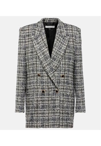 Blazer in tweed di lana lamé