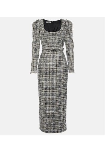 Abito midi in tweed Lurex® con cintura