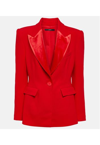 Blazer Priestly in crêpe con velluto