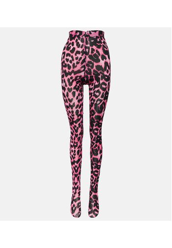 Collant Cadie con stampa leopardata