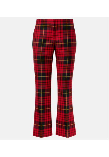 Pantaloni flared Tartan in lana