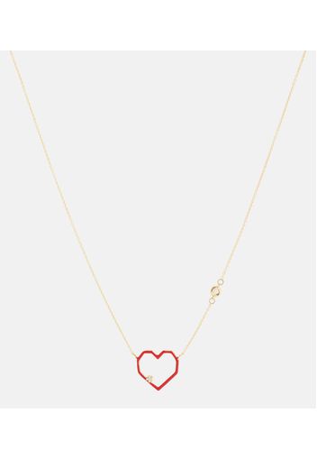 Collana Heart in oro 9kt con diamanti