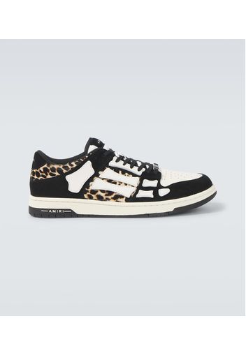 Sneakers Leopard Skel Top Low in pelle