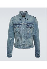 Giacca di jeans distressed