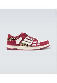 Sneakers Leopard Skel Top Low in pelle