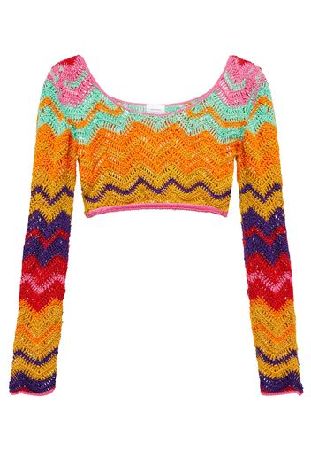 Esclusiva Mytheresa - Top cropped in crochet