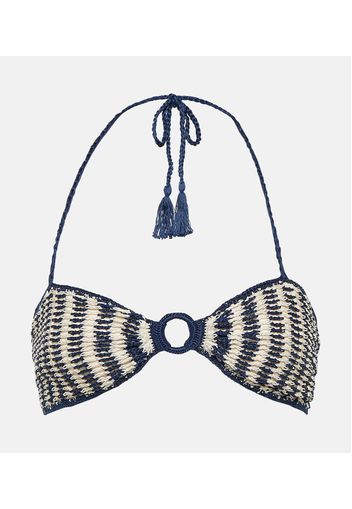 Top bikini in crochet di cotone