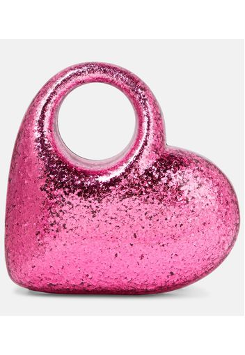 Borsa Heart con glitter