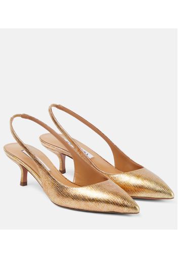 Pumps slingback Purist 50 in pelle metallizzata