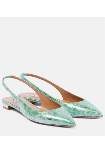 Ballerine slingback Purist in pelle stampata