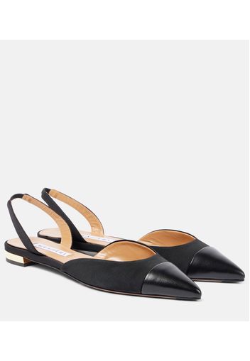 Ballerine slingback con pelle