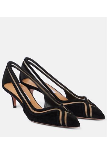 Pumps Vila 50 in suede con mesh